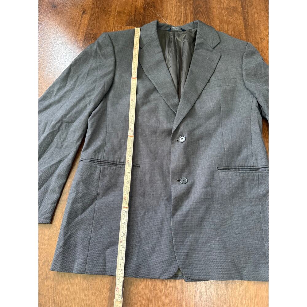 Vintage Burberry's Blazer Sport Coat Gray Sz 41 Wool Business Formal Work Career - Picture 3 of 8